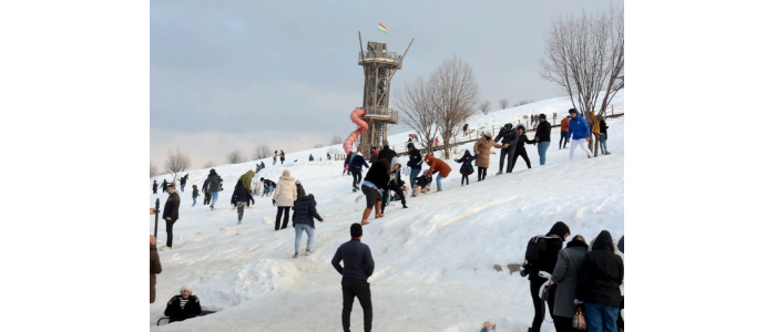 زائر ينشر الخير والجمال جبال كردستان تتوشح بالثلوج