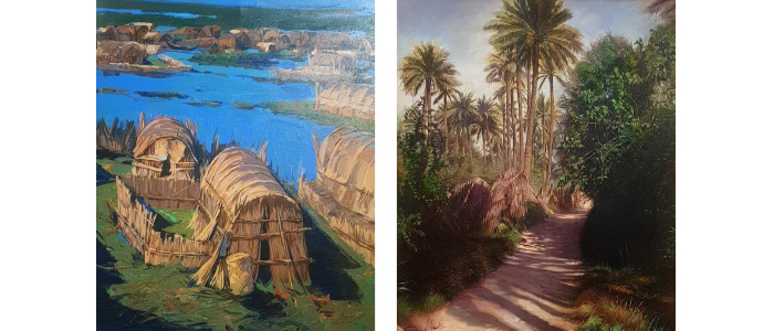 لوحات فنية تجسد مخاطر التغير المناخي