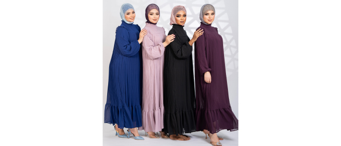 فساتين محجبات بتصاميم ناعمة