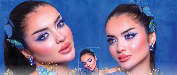 إطلالة لا تعرف الحدود.. سحر الأزرق الحالم بتوقيع مركز أَلُور